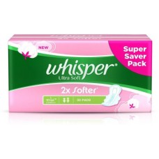 WHISPER ULTRA SOFT PINK XL 30 PADS